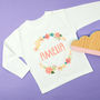 Personalised Floral Girls Kids Top / T Shirt, thumbnail 6 of 6