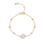 Iseo Pink Chalcedony And Gold Plated Bracelet, thumbnail 3 of 4