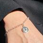 Lucky Horseshoe Sterling Silver Disc Bracelet, thumbnail 2 of 6