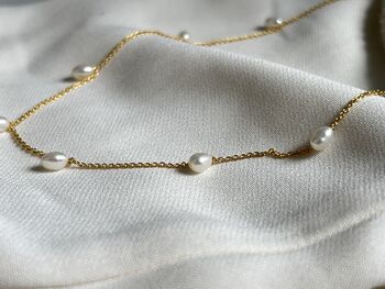 'Kalinaw' Pure Floating Rice Pearls Necklace, 4 of 11