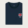 England Team Flag Navy Organic T Shirt, thumbnail 1 of 6