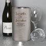 Personalised Heart Loop Stainless Steel Wine Cooler Wedding Anniversary, thumbnail 2 of 3