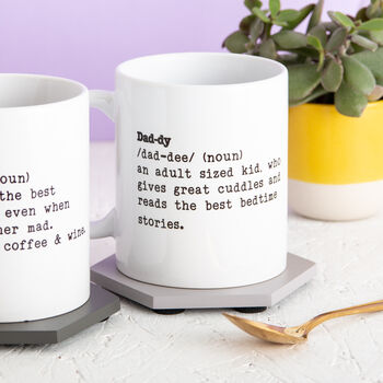 Personalised Mummy And Daddy Definition Mug Gift Set, 3 of 4
