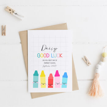 Personalised Good Luck Card For First Day Of School, 2 of 2