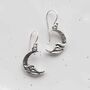 Sterling Silver Lunar Earrings, thumbnail 3 of 5