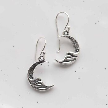 Sterling Silver Lunar Earrings, 3 of 5