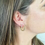 18ct Gold Plated Small Twisted Hoop Earrings, thumbnail 5 of 5