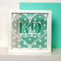 Framed Personalised Wedding Geometric Lace Papercut Art, thumbnail 2 of 3