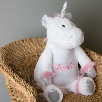 Personalised Soft Toy, Unicorn, 2 of 3