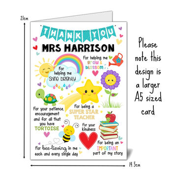 Personalised Teacher Appreciation Card, 2 of 4