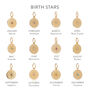 Double Birth Star Charm Necklace Gold, thumbnail 5 of 8