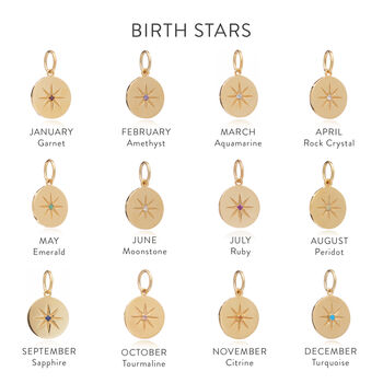 Double Birth Star Charm Necklace Gold, 5 of 8