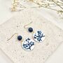 Blue And White Floral Handmade Clay Jewellery Set, thumbnail 2 of 5