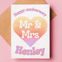 Ombré Heart Personalised Anniversary Card, thumbnail 1 of 2