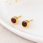 18ct Gold Plated Sterling Silver January Birthstone Stud Earrings – 7mm, thumbnail 3 of 7