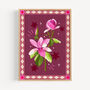 Magnolia Art Print Burgundy, thumbnail 1 of 2