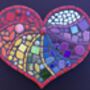Rainbow Heart Mosaic Craft Kit, thumbnail 2 of 2