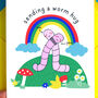 Sending A Hug Worm Rainbow Card, thumbnail 2 of 5