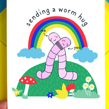 Sending A Hug Worm Rainbow Card, 2 of 5