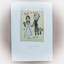 Scottish Kilt Personalised Wedding Card, Embroidered, thumbnail 5 of 5