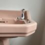 Vintage Pink Twyfords Standard Pedestal Bathroom Sink, thumbnail 4 of 12