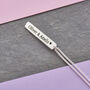 Personalised Solid Silver Message Tag Necklace, thumbnail 4 of 12