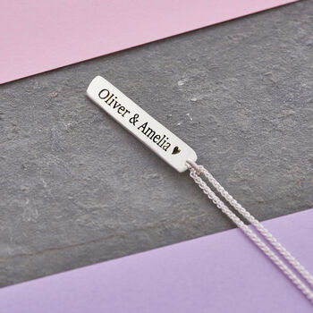 Personalised Solid Silver Message Tag Necklace, 4 of 12