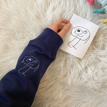 Personalised Handwriting Message Cuff Sweatshirt, 3 of 8