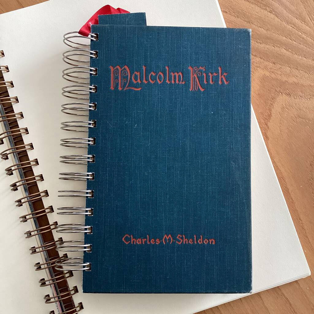 'Malcolm Kirk' Upcycled Notebook, 1 of 5