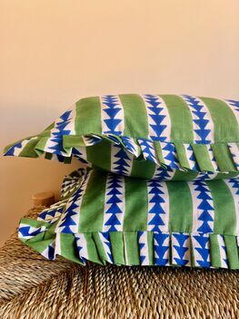 Indian Blockprint Cushion, Housewarming Gift, 3 of 3