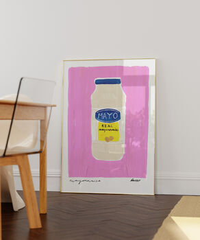 Mayonnaise Hand Painted Art Print, 2 of 6