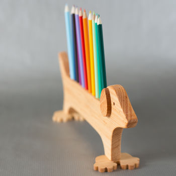 Dachshund Handcrafted Wooden Pencil Holder, 4 of 4