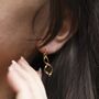 18k Gold Plated Brass Dangly Simple Twist Earrings, thumbnail 4 of 5