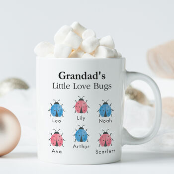 Personalised Dad Bugs Mug With Kids Names Gift, 5 of 5