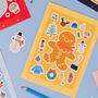 Gingerbread Man Christmas Eve Card With Stickers, thumbnail 1 of 2