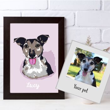 Personalised Hand Drawn Colour Pet Portrait, 9 of 11