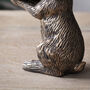 Bronze Rabbit Tealight Holder, thumbnail 5 of 5