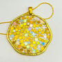 Statement Disco Necklace With Gold Glitter, thumbnail 1 of 12