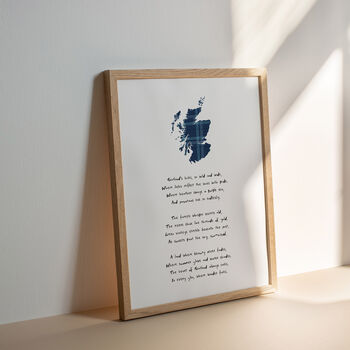 Scottish Map Print With Poem, 3 of 3