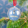 Personalised Star Necklace Christmas Bauble, thumbnail 3 of 4