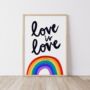 Personalised Love Is Love Valentine's Day Art Print, thumbnail 4 of 5