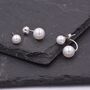 Stud Earrings Ear Jackets With Simulated Pearls, thumbnail 2 of 12