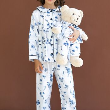 Cecilia Pyjama Set With Matching Teddy Bear Set, 6 of 8