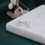 Anchor Stud Earrings In Sterling Silver, thumbnail 5 of 10