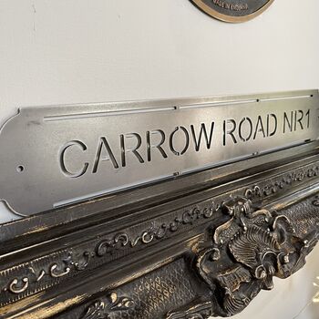 Carrow Road Metal Football Street Sign – Designed And Made In Britain, 3 of 10