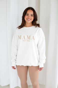 Mama Established Embroidered Personalised Sweatshirt Jumper, 6 of 10