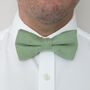 Wedding Handmade 100% Brushed Cotton Tie In Sage Green | Groomsmen Ties, thumbnail 6 of 9