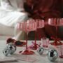 A Pair Of Pink Striped Cocktail Coupes, thumbnail 1 of 4