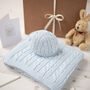 Baby Boys And Girls Cable Blanket And Hat Gift Set, thumbnail 3 of 12
