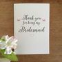 Bridesmaid Thank You Card, thumbnail 1 of 2